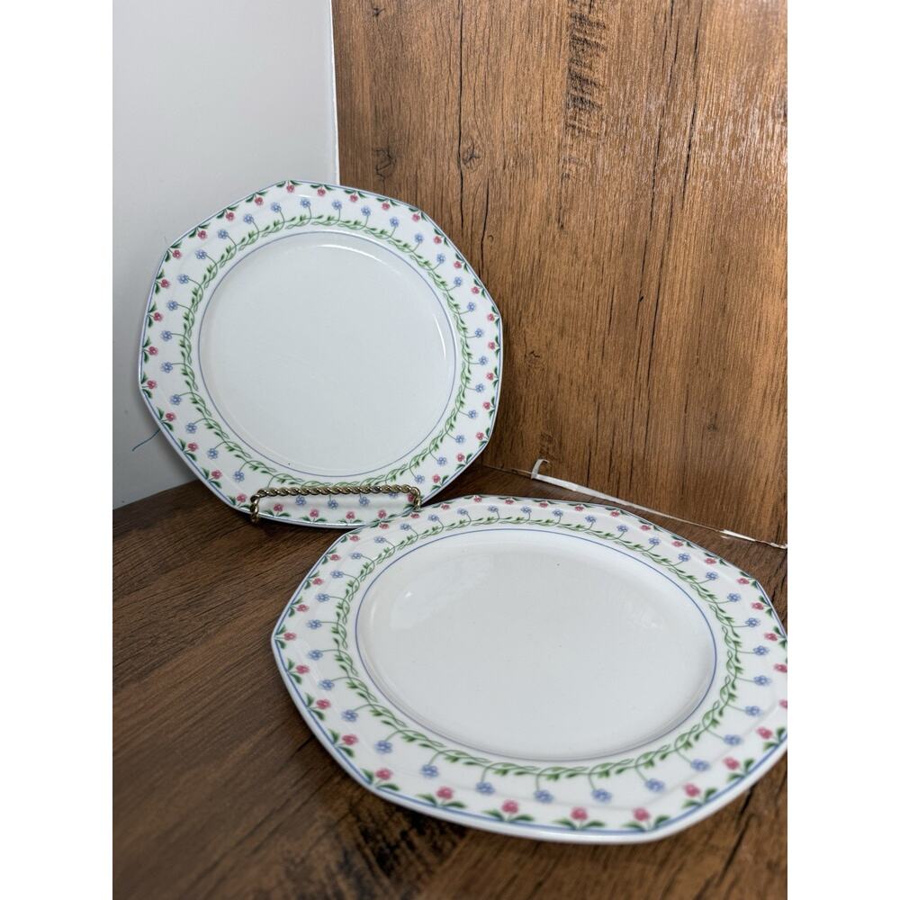 2 Christopher Stuart Hai Salad Plates 8" Floral